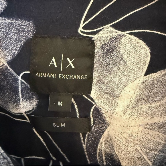 Armani Exchange Black and White Floral Dress Shirt - Picture 5 of 16